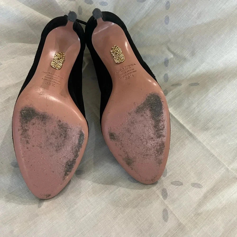 AQUAZZURA Ella cutout suede pumps - Picture 5 of 6